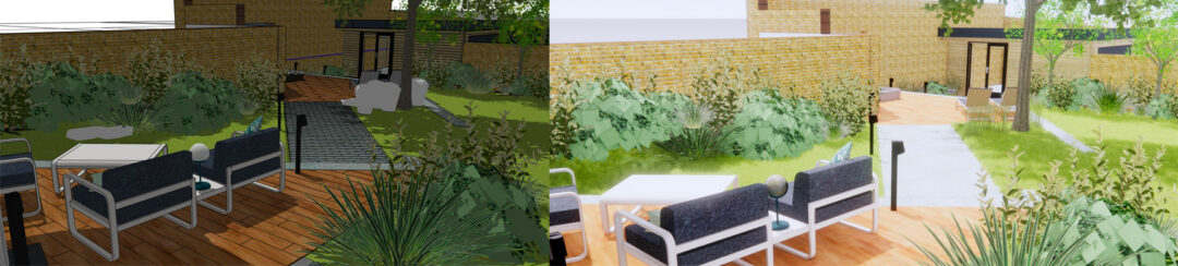 Plan 3D jardin